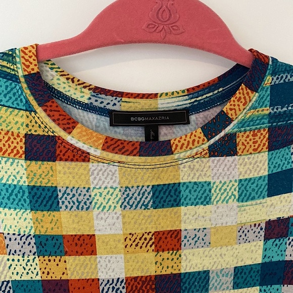 BCBG Muticolor Geo Shift Dress - Picture 2 of 4